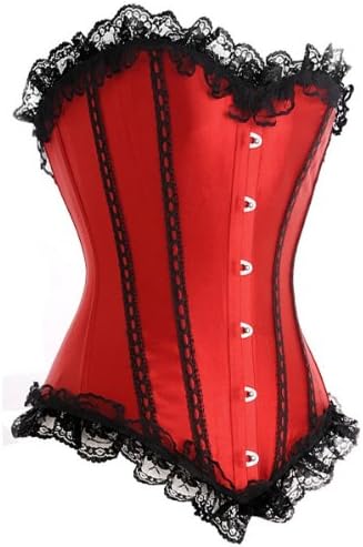 Corset-story A3015 corset with lace trim US dress size 18 red