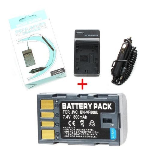 NEEWER® Battery BN-VF808U + Charger For JVC Everio GZ-MG130U & More!