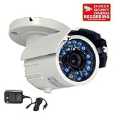 VideoSecu Outdoor 20 Infrared Leds Audio Microphone Security Camera Day Night Vision Weatherproof Built-in 1/3" SONY Super HAD CCD 3.6mm Wide View Angle Lens 420TV Lines for CCTV Home Surveillance DVR System with Power Supply 3A5 ~ VideoSecu