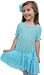 Handmade Girl's Favorite Dress - Caribbean Blue (100% Crocheted By Hand)