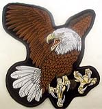 Large American Bald Eagle Motorcycle Vest Patch Biker