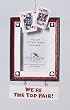 "We're The Top Pair" Card Suits Picture Frame Christmas Ornament