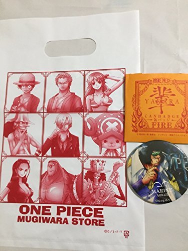 The one-piece straw store limited fellows YAKARA cans badge FIRE Kuzan / blue pheasant separately vinyl with navy Eiichiro Oda ONE PIECE goods Ya because cans batch flame blue pheasant