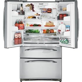 GE Profile PGCS1NFXSS 20.7 cu. ft. French-Door Refrigerator with Armoire Style Double... by 