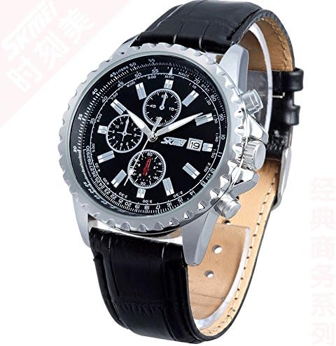 Colorworld Men's Business Belt Strap Watch Mechanical Watch Fashion Exquisite Gift Table (black)