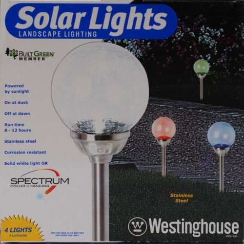 Westinghouse Solar Powered Color Changing Landscape Light 4 Pk