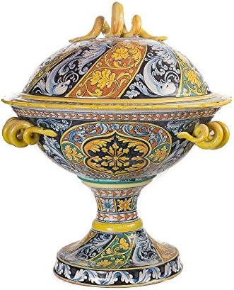 Ceramiche a Montughi - Ceramic serving container with Renaissance decoration