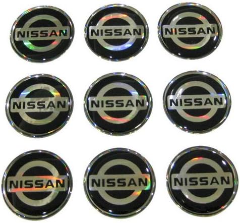 1.1 Inches : 9 Pieces Nissan Embossed Resin Sticker Decal Car Racing Motorcross Decal Motorcycle Truck Graphic Logo Bicycle Bike Stickers