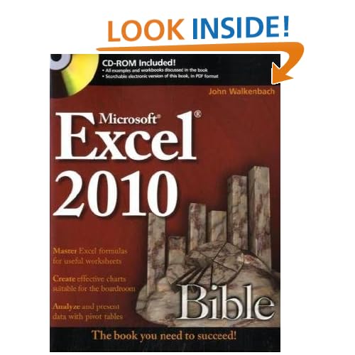 Excel 2010 Bible (Excel Bible)