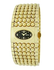 Roberto Bianci Womens 9091L_BLK "Prestigio" Gold-Tone Watch
