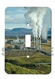 Geothermal Power Plant, Iceland- Glow in the Dark Light Switch Plate