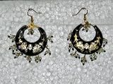 Birthday Gift Womens 2 Antique Silver Finish Black Golden Earrings Free Shipping 51 GqReCJFL. SL160 Birthday Gift Womens 2 Antique Silver Finish Black Golden Earrings Free Shipping