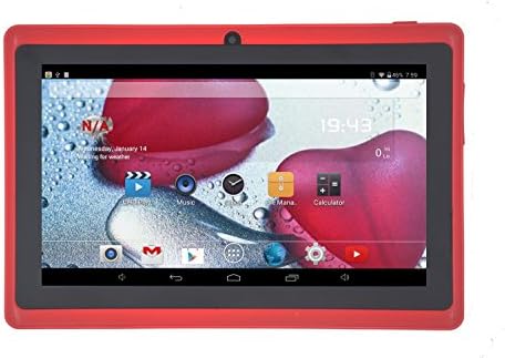 MyFunTab 7-inch Android 4.4.2 Bluetooth WiFi HD 1024x600 Quad Core Tablet PC (4GB Red)