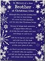Grave Card - In Memory Of A Dear Brother At Christmas Time - Free Card Holder - C108