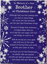 Grave Card - In Memory Of A Dear Brother At Christmas Time - Free Card Holder - C108