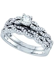 0.5 CT DIAMOND 0.25CT CENTER ROUND BRIDAL SET