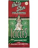 1 X Silver Tinsel Icicle Strands - 1000 Strands - Length 18 in.