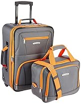 Rockland Luggage 2 Piece Set, Charcoal, One Size
