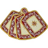 Set of 4 Le Cadeaux Triple Weight Melamine Shaped Bread or Cheese Board