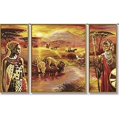 Schipper 9260 438 - Malen nach Zahlen, Afrika am Kilimandscharo, 50x80 cm