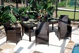 The Lantana Collection 7-Piece All Weather Wicker Patio Furniture Dining Set