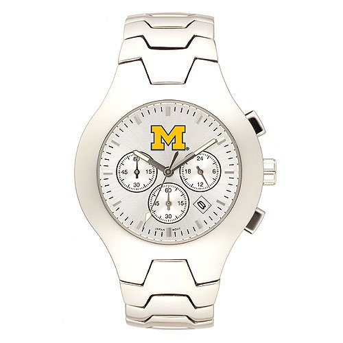 Michigan Wolverines Mens NCAA Hall of Fame Chronograph Watch (Bracelet)