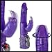 Rabbit Vibrator with Rotating and Vibrating Head Purple