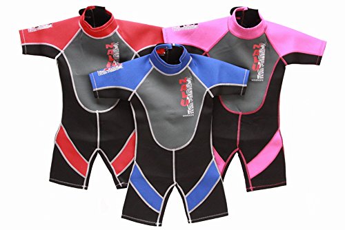 Soles Up Front Girls Boys Shorty 2mm Wetsuit. All Baby, Child and Kids Sizes and Colours. A Great Childrens Wetsuit for Swimming pool, Beach or Surfing. Ideal Gift For A Birthday Present or Holiday Essential. Logo: Dolphin. Sizes: 0-6 Months ; 6-12 Months ; 1-2 Years ; 3-4 Years ; 5-6 Years ; 7-8 Years ; 8-9 Years. Colours: Pink ; Blue ; Lilac ; Purple.