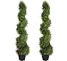 TWO Pre-potted 4' Spiral Pond Cypress Artificial Topiary Trees