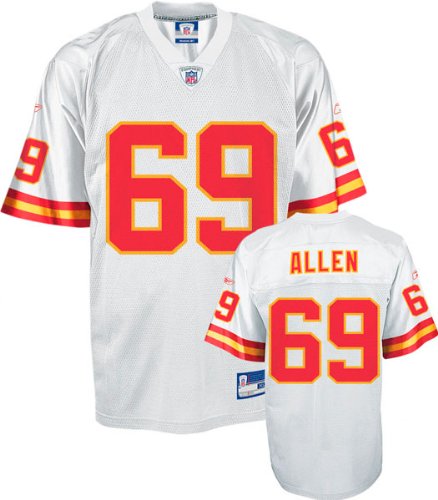 Jared Allen Jersey: Reebok White Replica #69 Kansas City Chiefs Jersey
