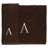 Monogrammed Hand Towel - Cocoa