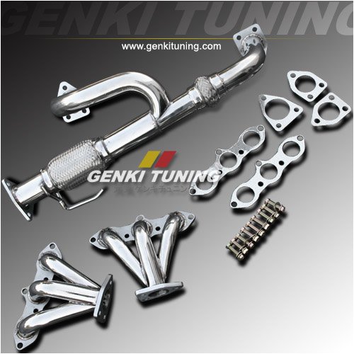 Catback Dual Exhaust Muffler System 98-02 Honda Accord V6 4.5" Tip 2.5" inlet