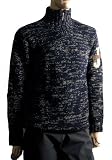 Gianfranco Ferre Jeans JF Navy/Brown Men's Sweater With Zipper
