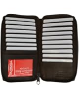 Genuine Leather Zipper Wallet Business & Credit Card Case Holder Bifold #729CF