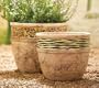 Set of 2 Ceramic Animal Print Pattern Garden Planters
