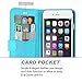 iPhone 6 Plus Case, LK [Stand Feature] iPhone 6 Plus Wallet Case, PU Leather Case Flip Cover + Screen Protector & Stylus for iPhone 6 Plus (Sky Blue)