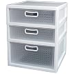 Sterilite Wide 3-Drawer Unit - White