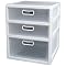 Sterilite Wide 3-Drawer Unit - White