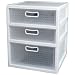 Sterilite Wide 3-Drawer Unit - White