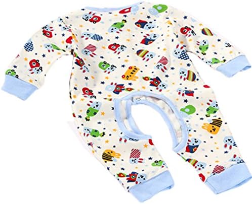 KM Unisex Baby Pure Cotton Long-Sleeved Rabbit Pattern Babysuit #2 Blue (66cm)