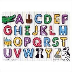 Melissa & Doug LCI3272 See-Inside Alphabet Peg Puzzle