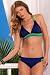 Becca by Rebecca Virtue Sunrise Banded Halter Top - Sapphire - L