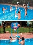 Floating Pool Basketball and Volleyball Game Combo