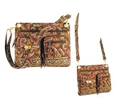 MaggiB French Country Chocolate Paisley Quilted Crossbody Bag Fall 2007 #MB02879