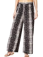 Autograph Faux Snakeskin Print Palazzo Beachwear Trousers