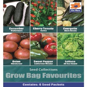 De Ree Sweet Pepper Cherry Tomato Lettuce Cucumber Courgette Vegetable Plant 213 Seeds G/b