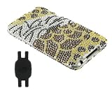 Mix Animal Design Full Rhinestones Snap On Hard Case for Apple iPod Touch 3 and 2 bundled with Young Micro Shoe Silicone Pouch for Nike+ Sensor (iPod Touch & Sensor NOT Included)