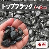 清家石材 玉砂利 サンプル トップブラック 玉石砂利1-2cm