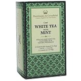 Harrisons & Crosfield White Tea With Mint, Dispenser Box, Fresh Sealed Individually Wrapped 2.5, 20-Count, 1.77-Ounce Case (Pack of 6)
