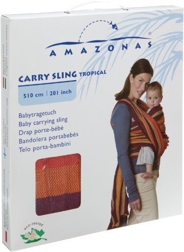Amazonas AZ-5060421 Tragetuch, farbig gestreift, 510 cm, Carry Sling Tropical Preisvergleich